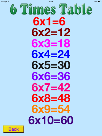 Multiplication Table 10*10 screenshot 4