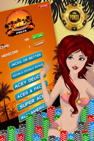 Caribbean Beach Video Poker FREE - The Lucky Vegas Style Casino Card Game screenshot 3