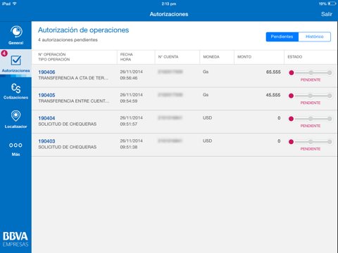 BBVA Empresas | Paraguay para iPad screenshot 3
