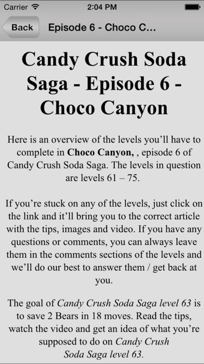 Guide For Candy Crush Soda Saga - All Level Video,Walkthrough,Tips screenshot-3