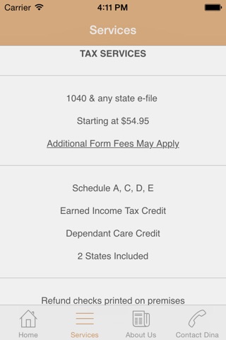Dina's Tax App screenshot 2