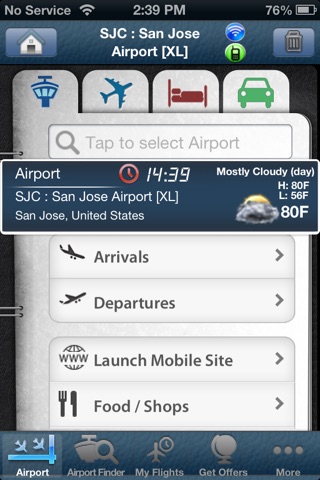 San Jose Airport (SJC) + Radar screenshot 3