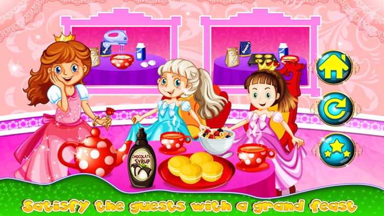 Princess Tea Party – Make desserts & cookies for royal guests in this cooking chef game