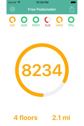 Free Pedometer - Count Your Daily Steps and Lose Weight screenshot 2