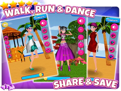 A 3D Dancing Fashion Dress Up - Princess Disco Party Free Game for Girlsのおすすめ画像5