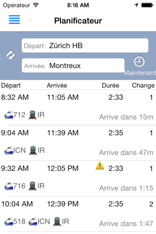 Swiss Transport App screenshot 2