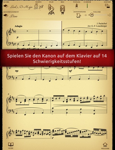 Play Pachelbel – Canon (partition interactive pour piano) screenshot 2