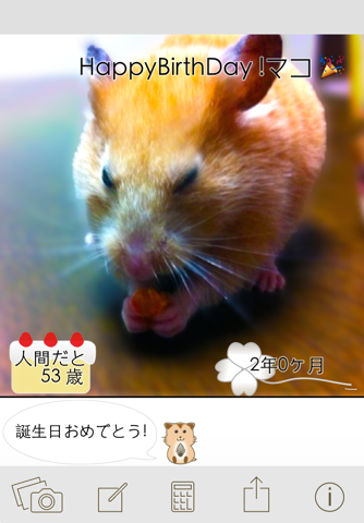HowOldHam? Save pictures calculating the age of the pet Hamster. screenshot 3