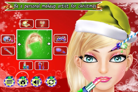 Christmas Frozen Makeup Salon screenshot 2