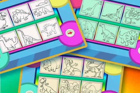 卡通恐龙的数字填色123- -用多种魔力彩笔给小恐龙涂鸦 screenshot 4