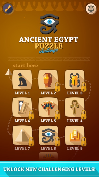 Ancient Egypt Puzzle Challange - A swipe and match brain training game for all ages! screenshot-3