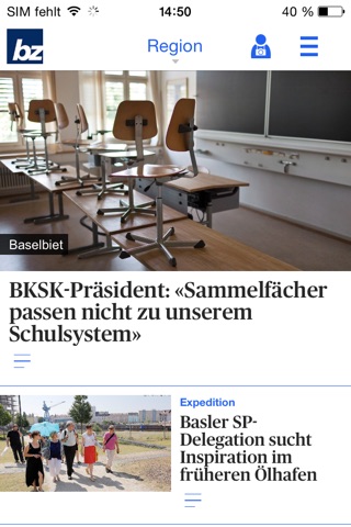 bz Basel News screenshot 2