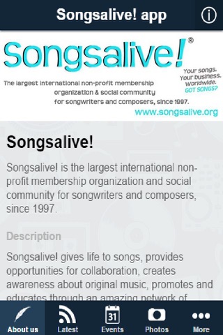 Songsalive! Mobile App screenshot 2