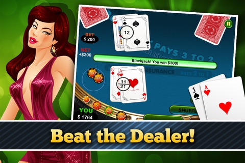 Lucky Black Jack Casino Card Shark Win Master Free screenshot 3