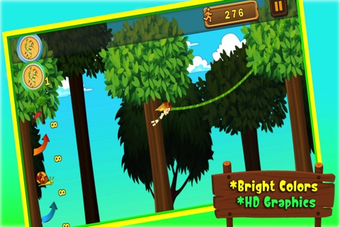 Jungle Jane Swing - Upbeat Physics Vine Swinging Acrobatics Adventure Game HD screenshot 4