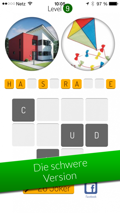 How to cancel & delete 2 Bilder Wortspiel (schwer) - Die lustige Rätsel & Puzzle Quiz Spiel App von SpielAffe from iphone & ipad 2