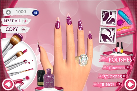 Cute Nail Art Designs Game 3D: Beauty and Manicure Salon for Girls screenshot 2