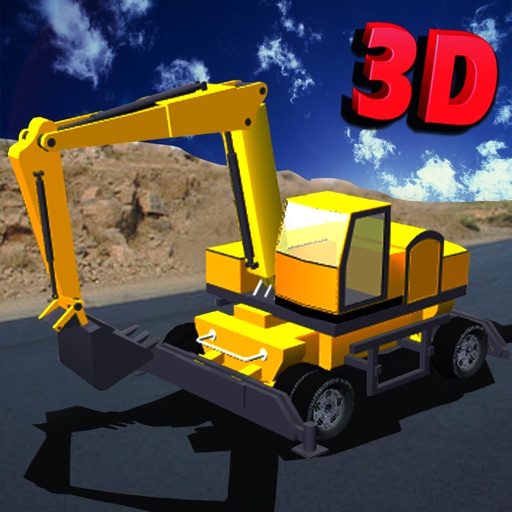 Heavy excavator simulator : Awesome construction crane parking challenge for kids and teens icon