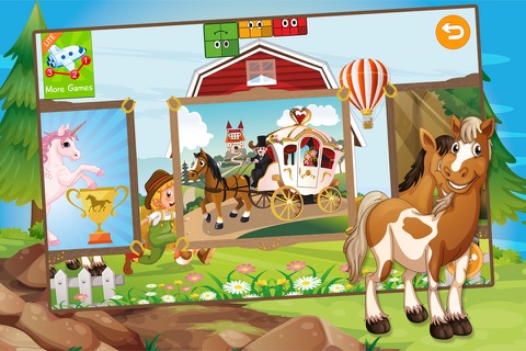 Kids Sliding Puzzle Horses screenshot 2