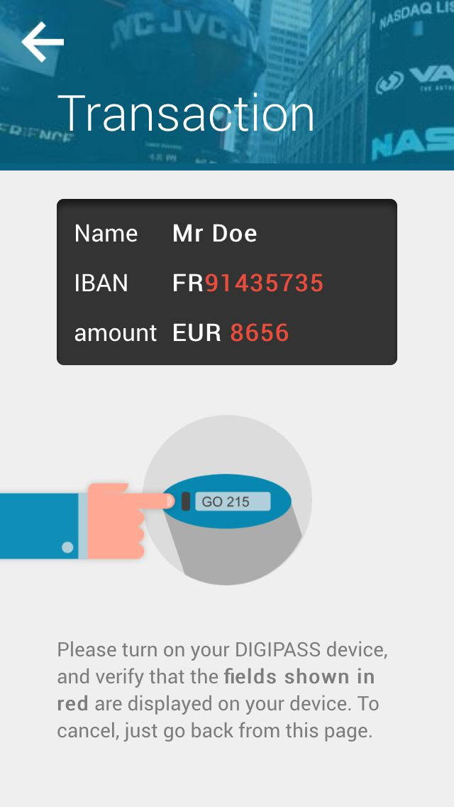 DIGIPASS GO215 Demo