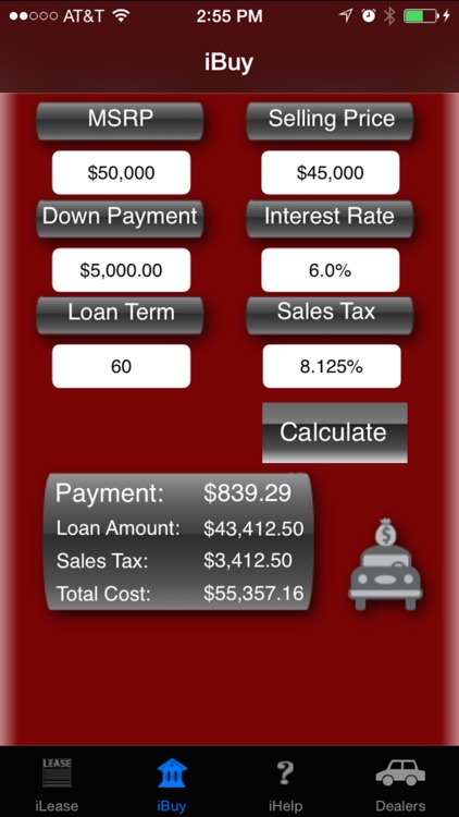 iLeaseMyCar Loan and Lease Payment Calculator screenshot-1