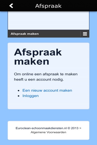 Euroclean schoonmaakdiensten screenshot 2