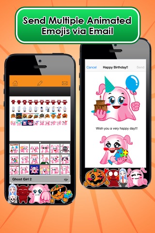 Emoji Kingdom 15 Free Pumpkin Halloween Emoticon Animated for iOS 8 screenshot 4