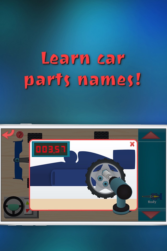 Kids RC Toy car mechanics Free Game for curious boys and girls to look, interact, listen and learn screenshot 4