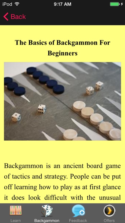 Backgammon For Beginners - Quick Guide