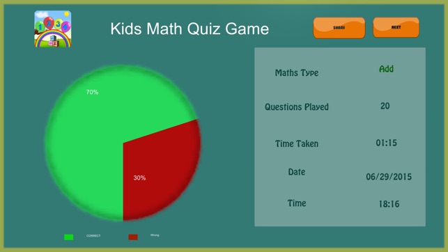 Kids Math Quiz - Test, Analyze and Improve your Math skills(圖3)-速報App