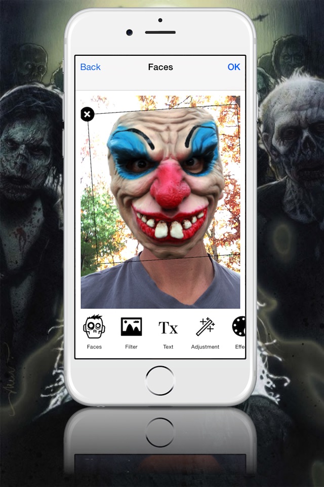 Mask Booth - Transform into a zombie, vampire or scary clown screenshot 4