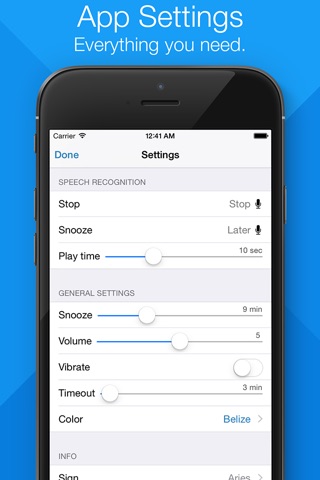 WakeVoice Free - Alarm clock w. voice recognition screenshot 4