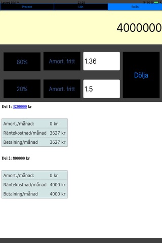 Procent, Bolån, Lön kalkylator - 2015 screenshot 3