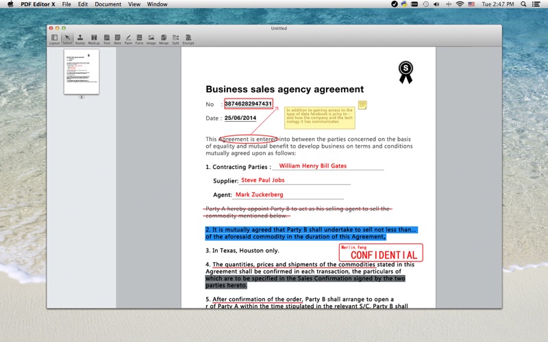 PDF Editor X Screenshot