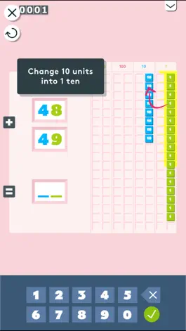 Game screenshot Montessori Math: Add & Subtract Large Numbers apk