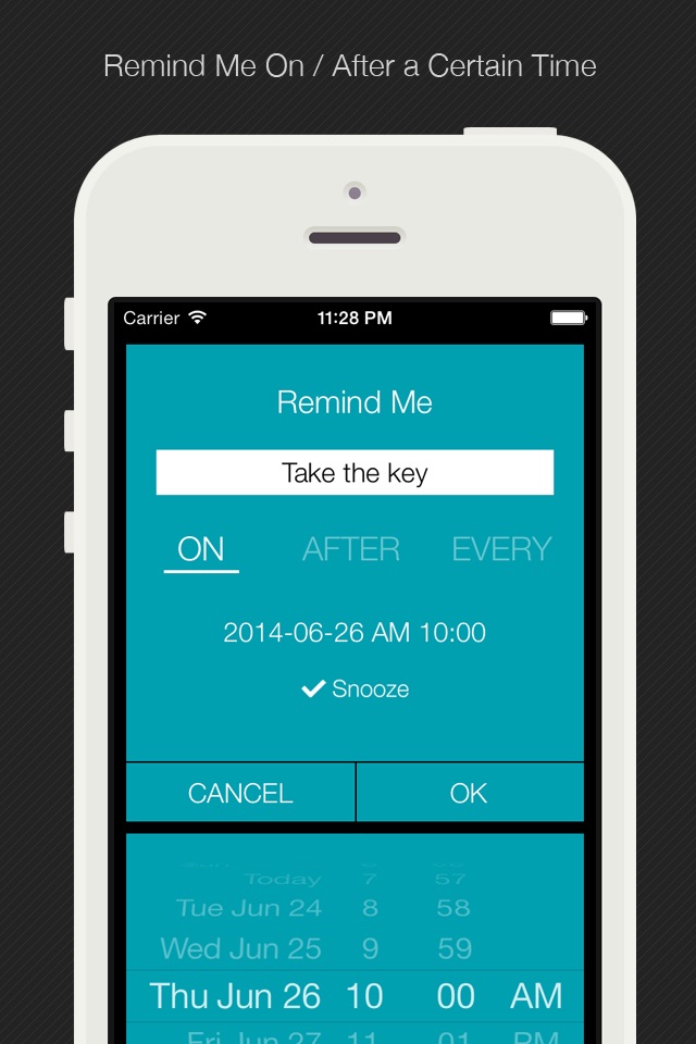 XReminder - simple & quick reminder to set alarm for important things screenshot 4