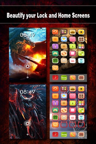 Dragon Wallpapers, Backgrounds & Themes Pro - Lock Screen Maker with Cool HD Dragon Pics screenshot 2