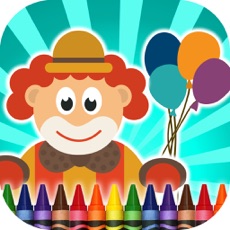 Activities of Coloring Book Clown