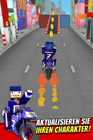 Super Bike Runner - Free 3D Blocky Motorcycle Racing Games screenshot 2