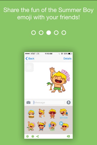 Summer Boy Emoji screenshot 3