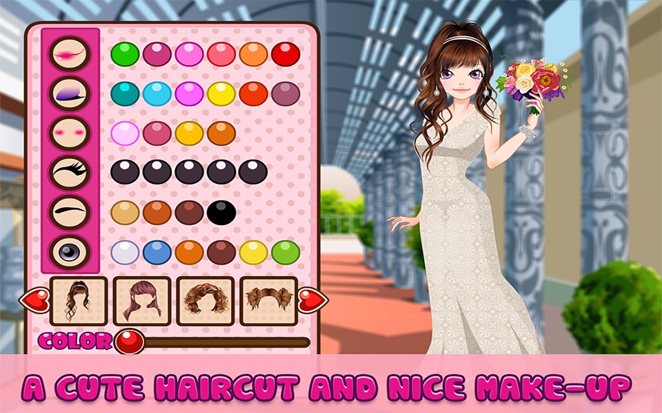 Las vegas wedding - Dressup and Makeup game for kids who love weddings screenshot 2