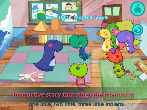 Kids songs with cute baby dinosaur trio screenshot 4