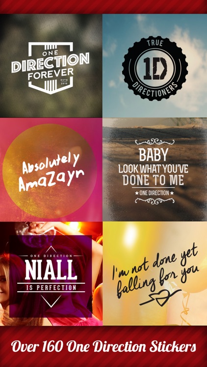 1D Pix Fan Sticker Quotes and Lyrics picture effects editor - One Direction Edition