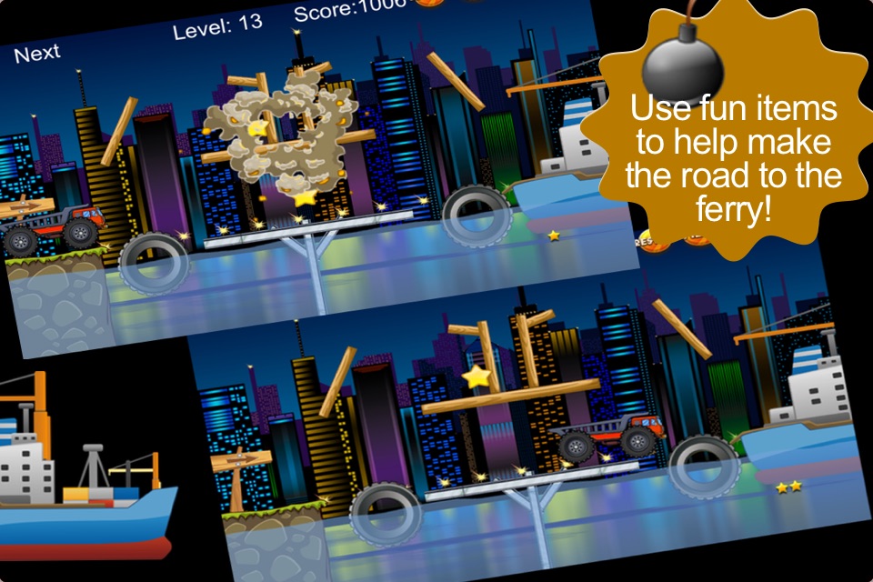 An Extreme Driving Monster Construction Truck Jump Race Simulator Game screenshot 3