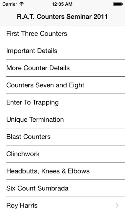 R.A.T. (Rapid Assault Tactics) Counters Seminar 2011