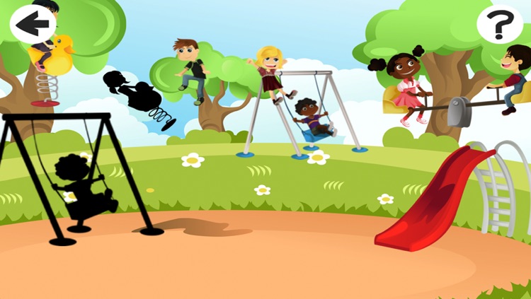 A Find the Shadow Game for Children: Learn and Play with Children at a Playground