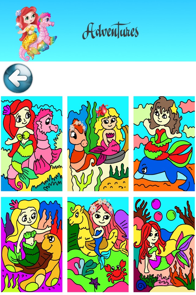 Mermaid Princess Coloring Pages for Girls and Games for Ltttle Kids screenshot 4