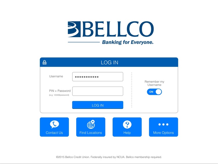 Bellco Mobile Banking for iPad