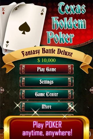 A Texas Holdem Poker Fantasy Battle Deluxe screenshot 4