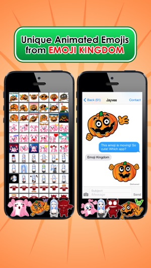 Emoji Kingdom 15  免費南瓜萬聖節動態表情符號支持  iOS 8(圖1)-速報App